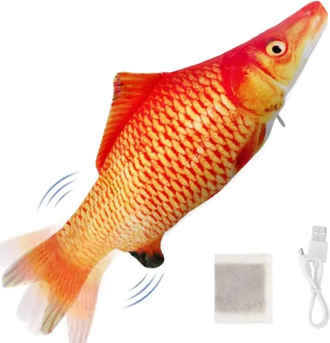 Miniatura 10 de Juguetes interactivos para gatos que flotan peces con hierba gatera, juguetes para gatos en movimiento para gatos de interior, paquete de 2, juguete