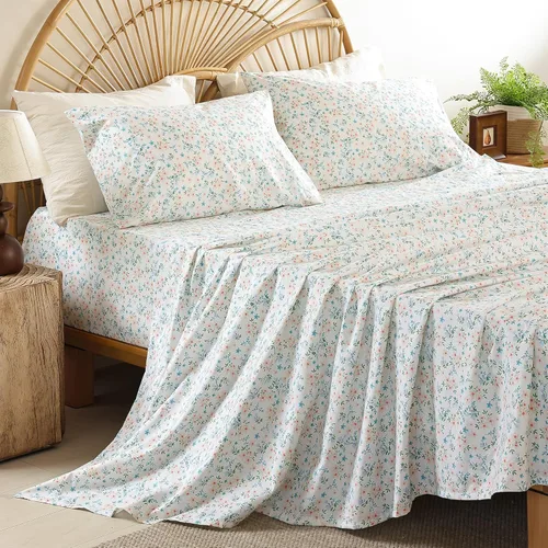 Miniatura 30 de Whitney Home Textile - Juego de sábanas tamaño King, sábanas de microfibra suaves de hotel tamaño King, bolsillo extra profundo, juegos de sábanas