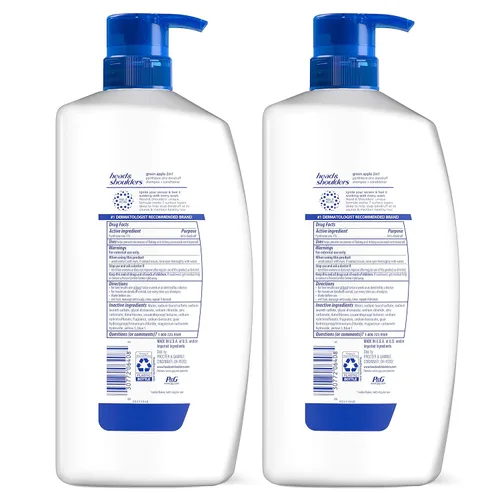 Miniatura 12 de Head & Shoulders - Champú y acondicionador 2 en 1, tratamiento anti caspa y cuidado del cuero cabelludo, manzana verde, 32.1 oz (0.95 l), paquete