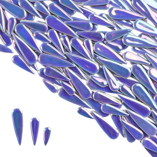 Miniatura 12 de Mosaico de cerámica de hojas de pétalos de gota de agua de 1.1 libras para manualidades, piezas de mosaico de cerámica en forma de lágrima