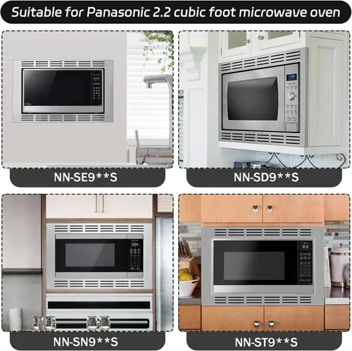 Miniatura 5 de NN-TK922SS - Kit de molduras de microondas de 27 pulgadas para horno de microondas Panasonic de 2.2 pies cúbicos, construcción de acero inoxidable