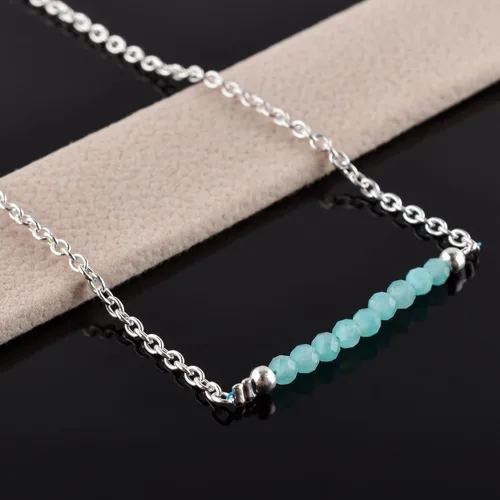 Miniatura 98 de YANARA Pulsera de tobillo para mujer, piedra de nacimiento natural, cuentas de piedras preciosas, tobillera delicada hecha a mano de 9 pulgadas +