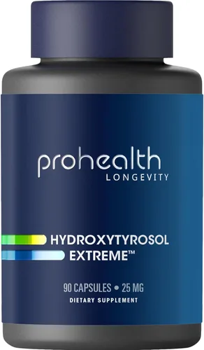 ProHealth Hydroxytyrosol Extreme - Suplemento de hidroxitirosol, extracto de hoja de olivo (extracto orgánico de hoja de olivo) (90 cápsulas