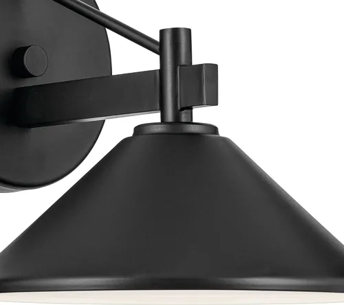 Miniatura 5 de Kichler Ripley 49059BKT - Lámpara de pared para exteriores de 8 pulgadas, color negro, para puertas exteriores, garaje, porche y paredes de patio