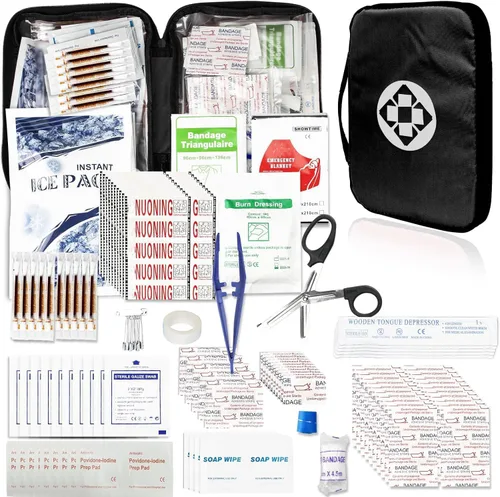 Miniatura 8 de Kit de Primeros Auxilios Pequeño-Compacto-Suministros de Recambio-Elementos Básicos de Emergencia - 300 PIEZAS Elementos Esenciales para el Hogar