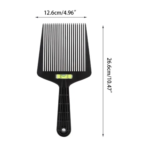 Miniatura 4 de Peine de pelo guía plana – Ajuste de ángulo de corte de barbero, peine de dientes anchos herramienta de peinado para salón en casa