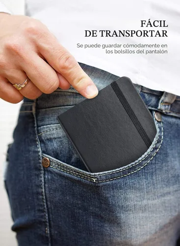 Miniatura 6 de AISBUGUR Cuaderno de bolsillo, cuaderno pequeño, paquete de 2 unidades en total de 320 páginas, cuaderno de bolsillo de 3.7 x 5.7 pulgadas