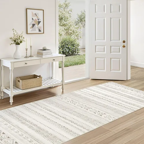 Miniatura 43 de Alfombra grande para sala de estar de 5 x 7: Alfombras marroquíes bohemias, suaves, lavables a máquina, para dormitorio, debajo de la mesa
