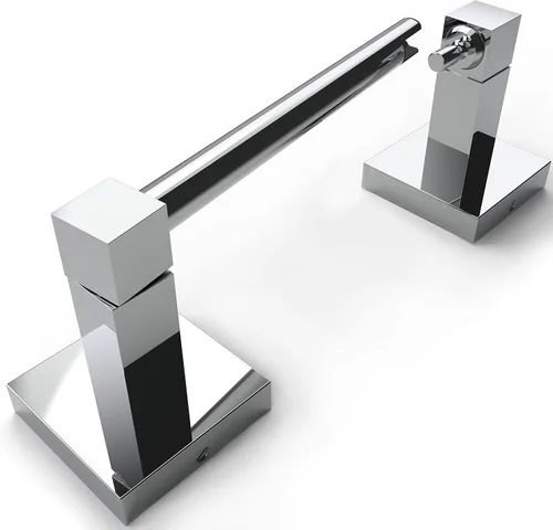Miniatura 17 de Ruacq Soporte de papel higiénico dorado con doble poste pivotante cuadrado, soporte para rollo, soporte de papel higiénico dorado cepillado, acero