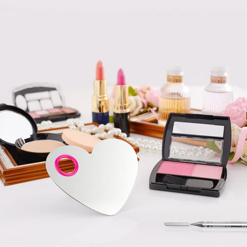 Miniatura 7 de Luxspire Paleta de mezcla de maquillaje, cosméticos de acero inoxidable, paleta de maquillaje, base, mezcla, mezcla, herramienta de artista
