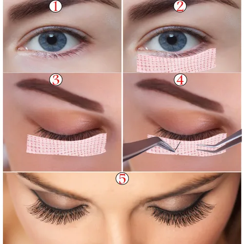 Miniatura 6 de 6 rollos de cinta adhesiva para pestañas, cinta adhesiva de tela para extensión de pestañas, cinta de microporo transpirable de tela