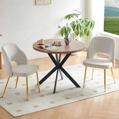 Miniatura 24 de Homedot Juego de 2 sillas de comedor, sillas de cocina modernas para el hogar, silla tapizada para sala de estar, silla lateral única con respaldo