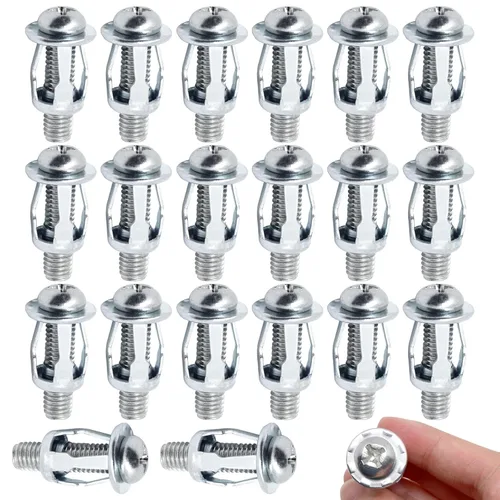 Miniatura 12 de Anclajes de Pared Huecos con Tornillos de Servicio Pesado, Pernos Molly de Acero al Carbono Galvanizado en Zinc Anclajes de Pared para Paneles