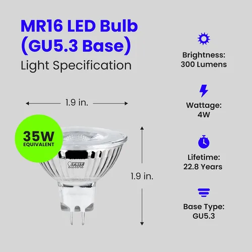 Miniatura 3 de Feit Electric BPFMW/930CA/6 35W EQ DM MR16 Bombilla LED, 6 bombillas