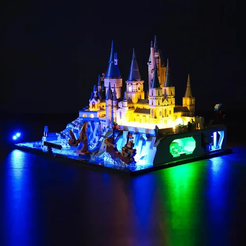 Miniatura 2 de VONADO Kit de luces LED RC actualizado para Lego Hogwarts Castle and Grounds 76419, juego de iluminación creativa con control remoto, accesorios