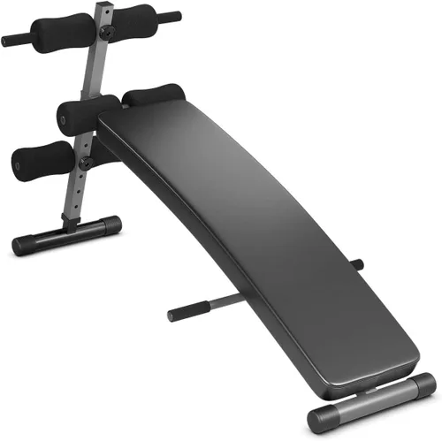 GYMAX Banco de sentarse, banco inclinable ajustable de 440 libras para abdominales, banco inclinado de entrenamiento de utilidad para gimnasio en