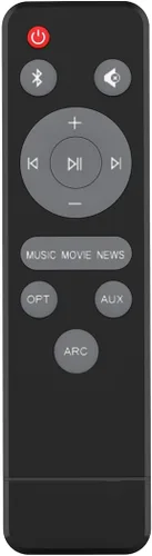MZEIBO Control remoto de barra de sonido para TV, barra de sonido de TV