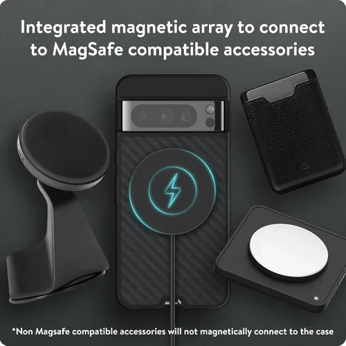 Miniatura 5 de Mous Funda MagSafe compatible con Google Pixel 8 Pro - Limitless 5.0 - Fibra de carbono - Funda protectora para Pixel 8 Pro - Funda protectora