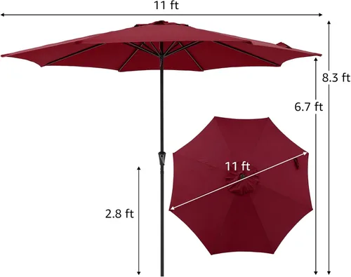 Miniatura 4 de COBANA Patio Umbrella with Base Included, Outdoor Market Table Umbrella with Umbrella Stand Weights