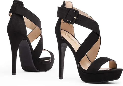 Miniatura 2 de DREAM PAIRS Sandalias de tacón alto con punta abierta para mujer Charlotte