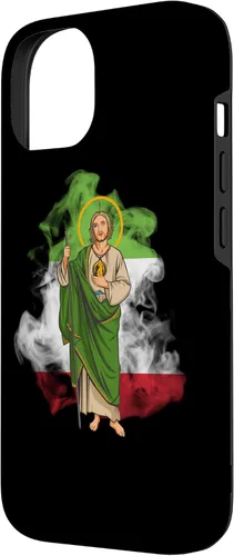 Miniatura 2 de Funda para iPhone 14 San Judas Tadeo con Bandera de México