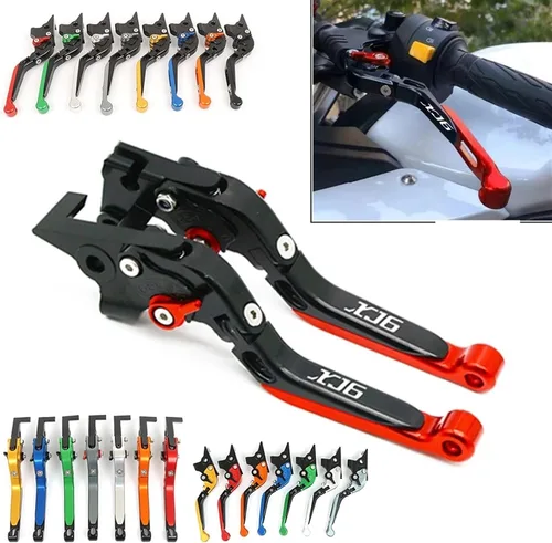 Miniatura 4 de Para Yamaha XJ6 N XJ6 para Diversion 2009 2020 2019 motocicleta ajustable CNC plegable extensible palanca de embrague de freno manija (Color : 10)