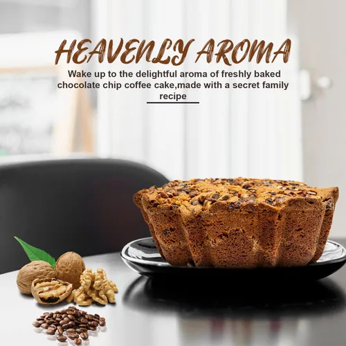 Miniatura 5 de Pastel de café tradicional con chispas de chocolate, mezcla perfecta de rico chocolate y pastel húmedo, deliciosa receta de pastel de café