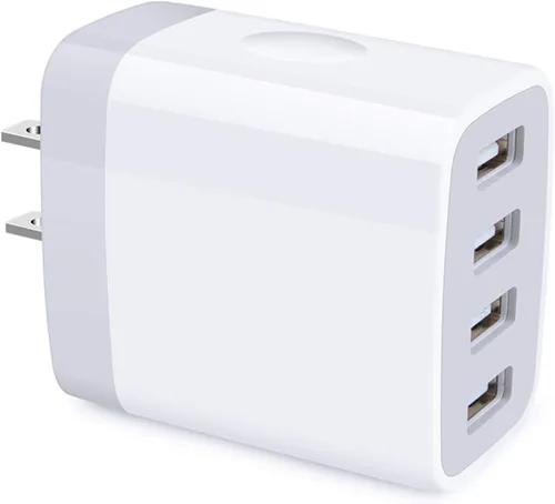 Caja de carga para iPhone 17, carga rápida, 4.8A, cargador USB, enchufe de pared, adaptador de corriente, bloque de carga, cubo de ladrillo para