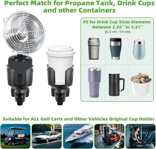 Miniatura 4 de Roykaw Soporte universal para calentador de carrito de golf, apto para tanque de 1 libra y botella de agua, soporte ajustable expandible