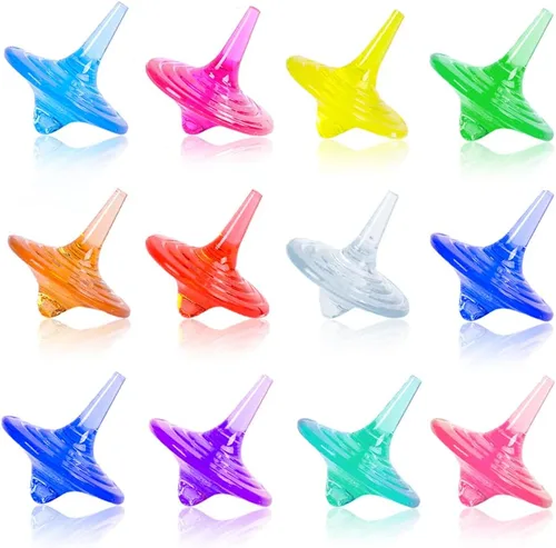 Juguetes giratorios de acrílico para niños, coloridos y duraderos con cristales brillantes para niños y niñas, juego en familia, fiesta, escuela,