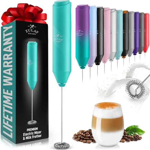 Miniatura 30 de Zulay Kitchen - Batidor eléctrico de mano para café, lattes, capuchinos, matcha y chocolate caliente, mezclador portátil para bebidas, accesorio