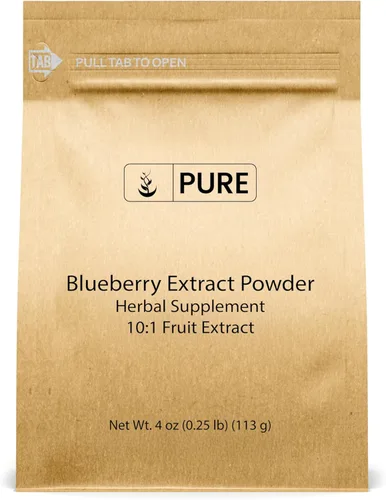 PURE ORIGINAL INGREDIENTS Extracto de arándanos en polvo (4 onzas) sin OMG, sin gluten, suplemento herbario