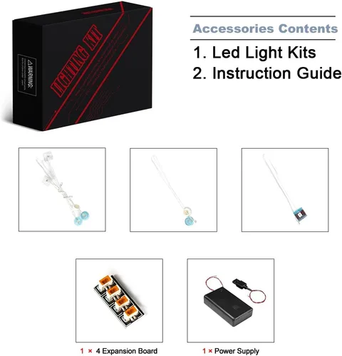 Miniatura 2 de BrickBling Kit de luces compatible con Lego Mine-Craft Legends The Devourer Showdown Adventure 21257, iluminación creativa compatible con Lego