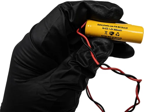 Miniatura 9 de (2 unidades) 1.2v 900mAh AA Ni-CD señal de salida luz de emergencia NiCd batería reemplazo ELB CS01 EXR LED EL M6 AA900mAh OSA268 conector blanco