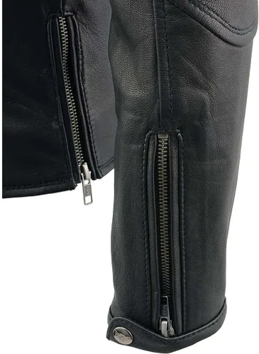 Miniatura 8 de Milwaukee Leather chamarra de piel con ventilación para motocicleta, para mujer