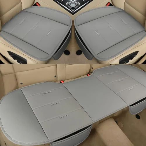 Miniatura 20 de West Llama Fundas Protectoras Inferiores de Cuero PU para Asientos de Automóvil Incluyen 1 Par de Almohadillas Protectoras de Asiento Delantero