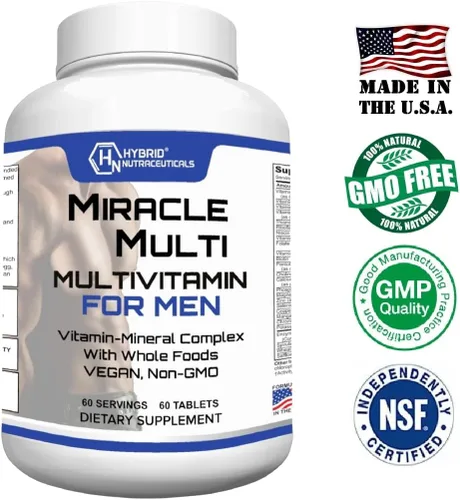 Miniatura 8 de MiracleMulti Best Multivitamínico para hombres, suplemento vitamínico y mineral con probióticos, mezcla de enzimas superalimentarias: apoyo