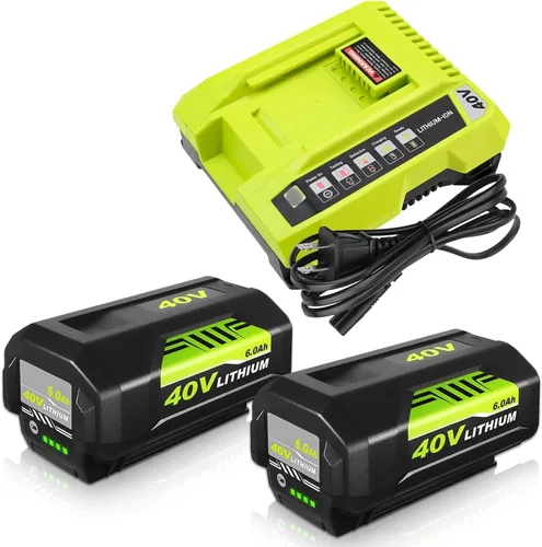 Miniatura 8 de Paquete de 2 baterías de repuesto de 8000 mAh OP4040 para batería Ryobi de 40 V compatible con batería de litio Ryobi de 40 V OP4050A OP40602