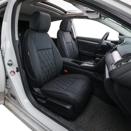 Miniatura 13 de EKR Civic Fundas de asiento personalizadas para Honda Civic Sedan 2016 2017 2018 2019 2020 2021 EX, EX-L, EX-T, Touring, Fundas de asiento