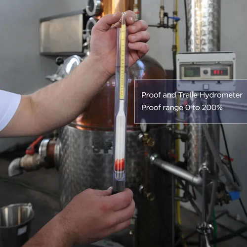 Miniatura 6 de Kit de Prueba Hidrómetro Alcohol Chengu 0-200 Prueba con Cilindro de Vidrio, Cepillo y Paño de Limpieza, Alcoholímetro para Destilar Moonshine