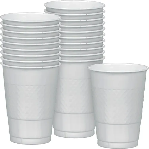 Miniatura 13 de Vasos de plástico color rojo manzana (paquete de 20) – 18 onzas – Vasos versátiles para interiores y exteriores, fiestas, bodas, cumpleaños
