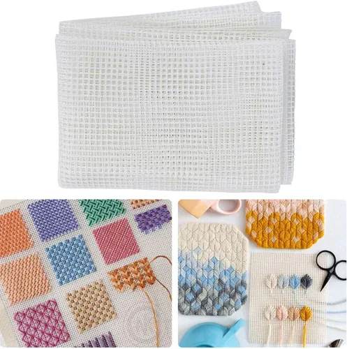Miniatura 7 de GLOGLOW Kit de malla con gancho, tela de malla, en blanco, para gancho, alfombra, tapiz, bricolaje (59.1 x 39.4 in/59 x 39.4 pulgadas)
