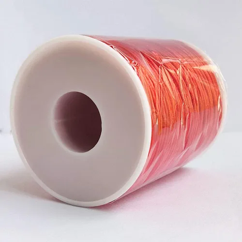 Miniatura 2 de 1.5 mm Cordón de satén de nailon para abalorios Hilo trenzado para pulseras de macramé Nudos chinos, collares, fabricación de joyas 109 yardas (Rojo)