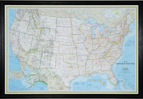 Miniatura 19 de Craig Frames mapa de viaje clásico de los Estados Unidos, Papel, 24 x 36 pulgadas