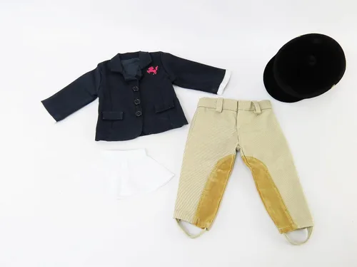 Miniatura 5 de American Fashion World Traje de equitación para muñecas de 18 pulgadas Casco y botas incluidos Calidad premium y diseño moderno Ropa
