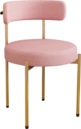 Miniatura 22 de Silla de escritorio sin ruedas, silla decorativa cómoda para sala de estar, comedor, dormitorio, oficina en casa, moderna de mediados de siglo