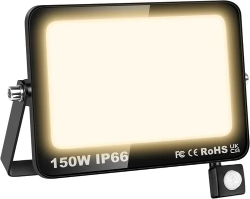 Miniatura 14 de Willpower Reflector LED con sensor de movimiento, luces de seguridad para exteriores de 10 W, 1000 lúmenes, lámpara exterior de 4000 K, luz blanca
