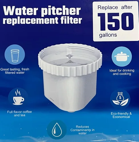Miniatura 6 de Nispira Filtro de repuesto para jarra de agua para dispensador Epic Pure, Seychelle, Aquagear Elimina cloro, plomo, olor y más 150 galones 1