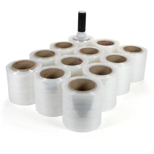 Miniatura 17 de IDL Packaging Mini rollo elástico de 3 pulgadas, 700 pies, calibre 120 (paquete de 2) con un mango de plástico incluido – Envoltura de plástico