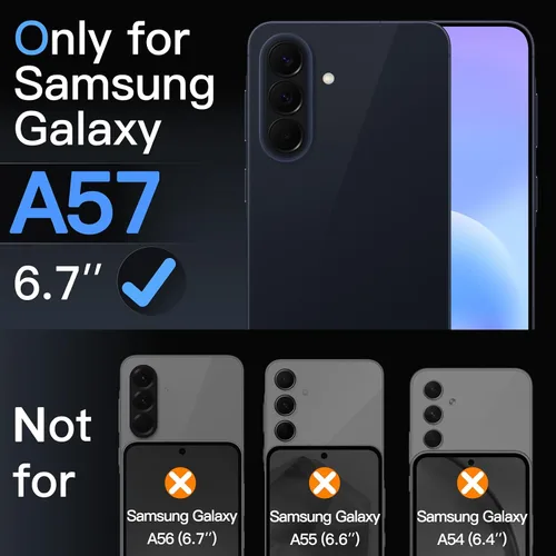 Miniatura 3 de JETech Infinity Screen Protector for Samsung Galaxy A57 5G, 9H+ 3D Full Coverage Tempered Glass, Anti-Fingerprint, Auto-Align Installation